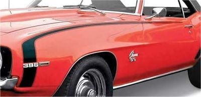 1969 Camaro Vinyl Hockey Stripe - Black