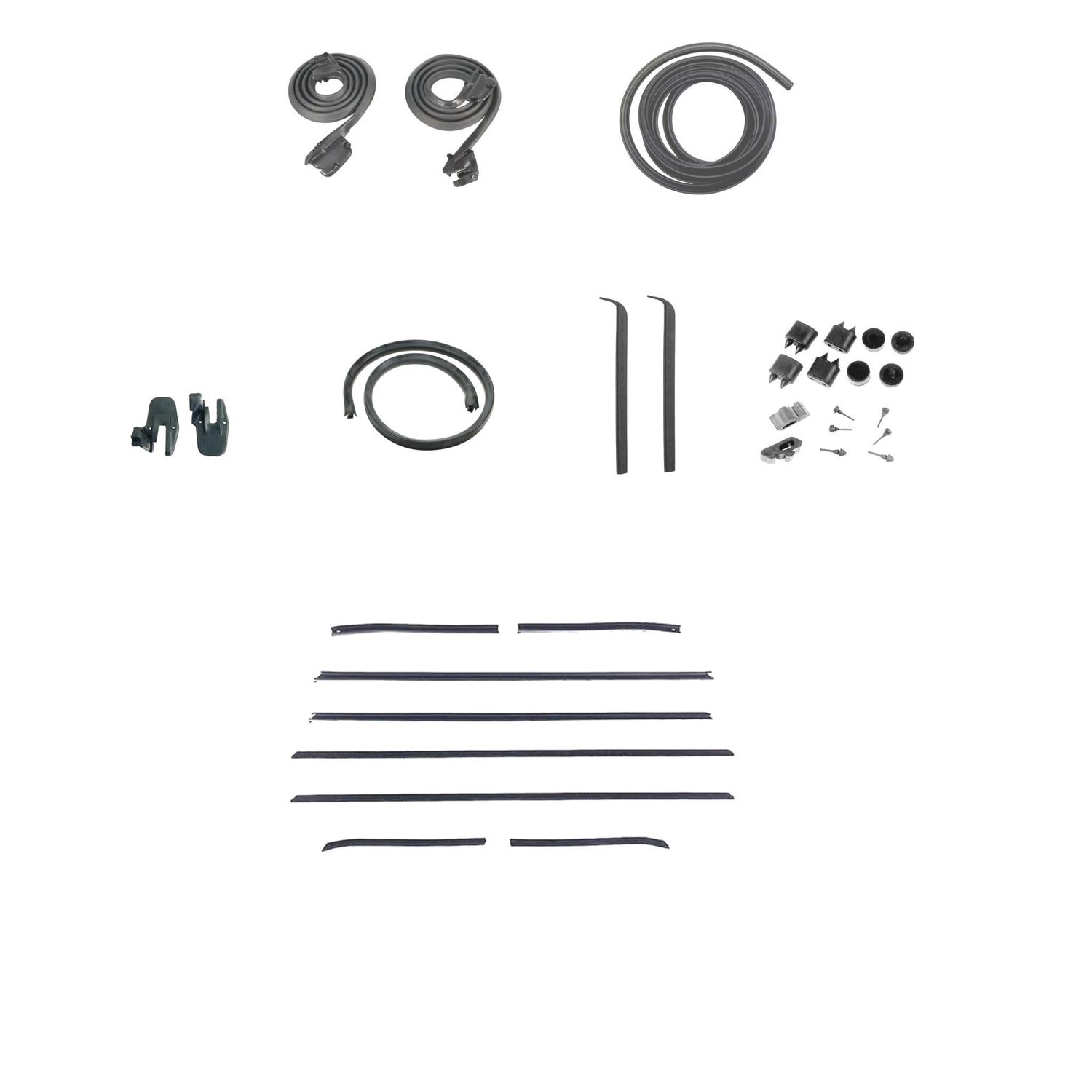 1967 Camaro Weatherstrip Kit Conv 8 Pc Reproduction Felts