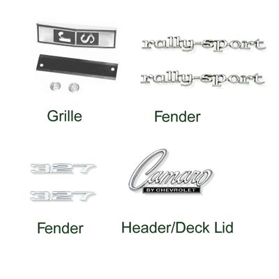 1968 Camaro &quot;RS 327&quot; Emblem Kit