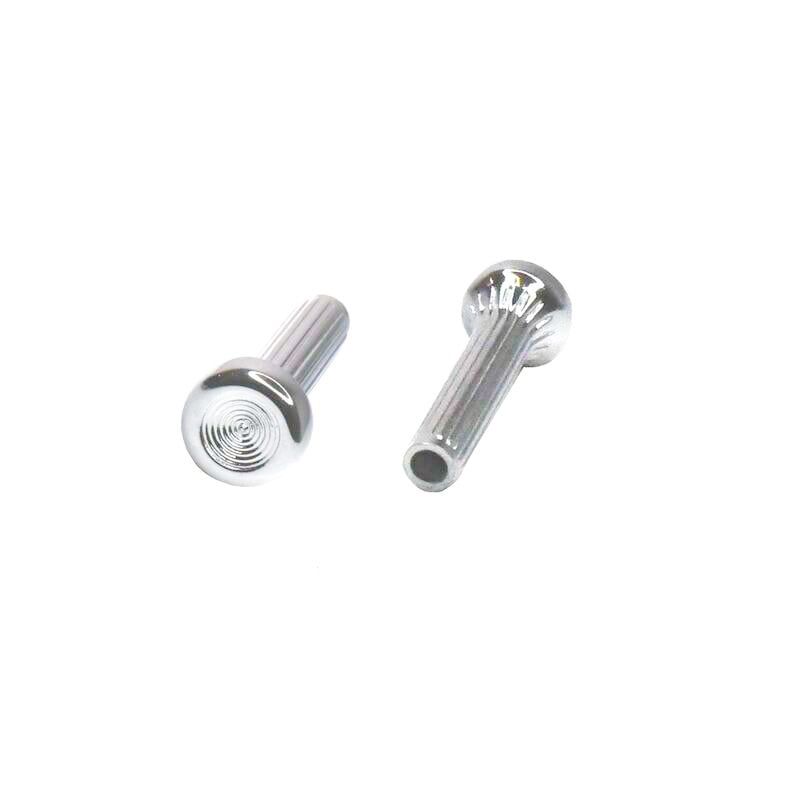 1968-90 Chrome Ribbed Door Lock Knobs
