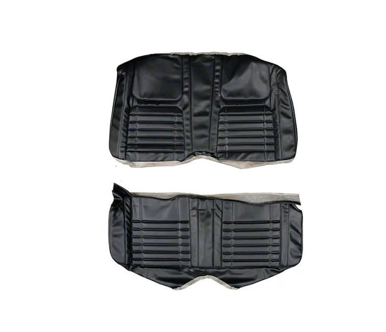 1968 Camaro Coupe Deluxe Rear Seat Covers - Black