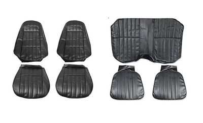 1973 Camaro Front &amp; Rear Seat Covers - Black