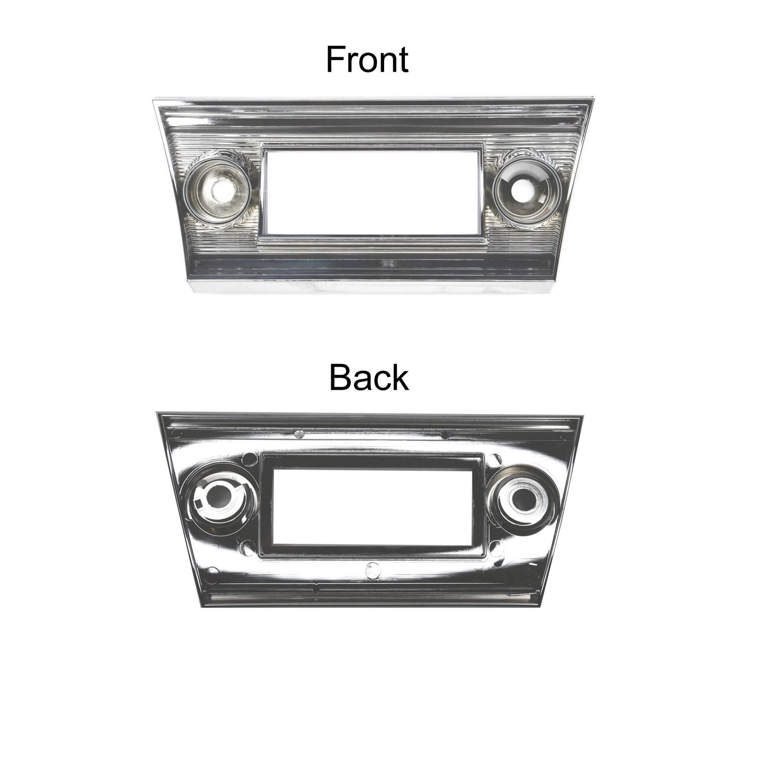 1967 Chevelle Radio Bezel Face Plate Chrome