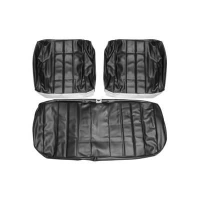 1966 Chevelle Coupe/Convertible Front Split Bench Seat Covers - Black