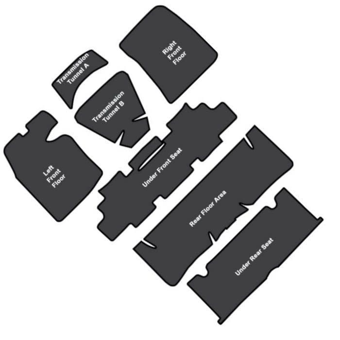 1964-67 Chevelle Carpet Sound Deadener 7 PC