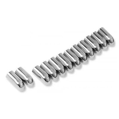 1966-72 Chevelle Seat Trim Chrome Trim Bullet Ends -12 piece ( Does both bucket seats)