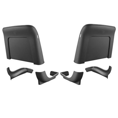 1968 Chevelle Black Seat Back &amp; Bottoms -w/ Chrome 6 piece Kit
