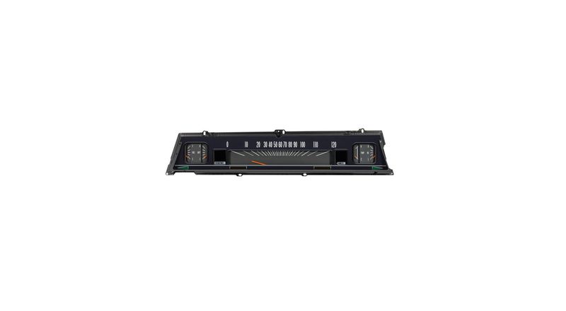 1966-67 Chevelle Dakota Digital RTX Series - Black Background w/ White Face Lettering