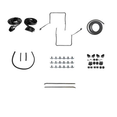 1970-81 Camaro Coupe Weatherstrip Kit w/ T-tops 2-Piece Felts w/ Chrome Bead