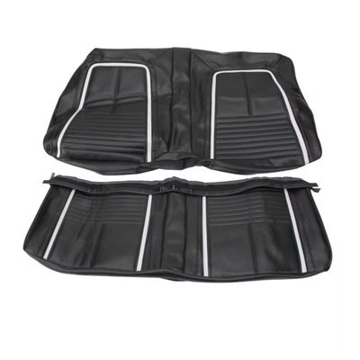 Coupe Deluxe Rear Seat Cover Black with White Stripes (54&quot;wide) 1967 Camaro