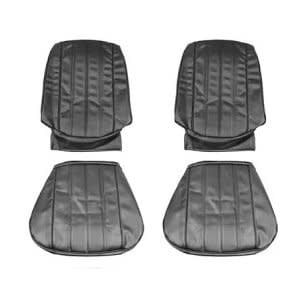 1966 Chevelle Front Bucket Seat Covers - Black