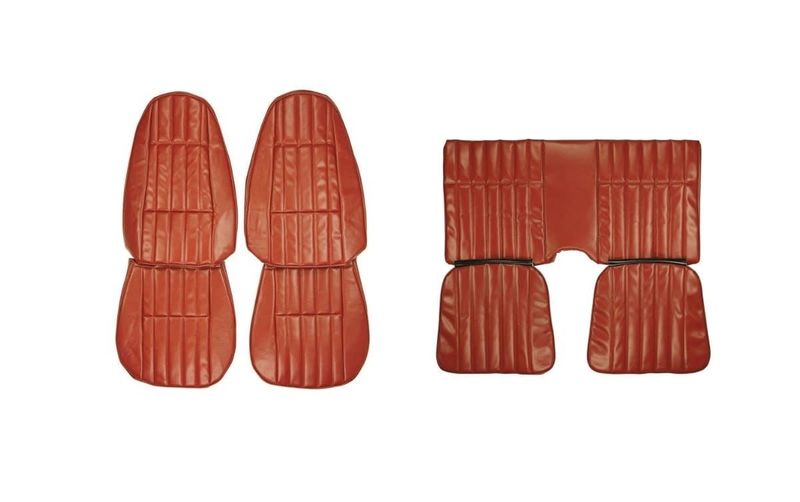1979 Camaro Front Bucket Seats &amp; Rear Seat Covers  - Carmine / Firethorn