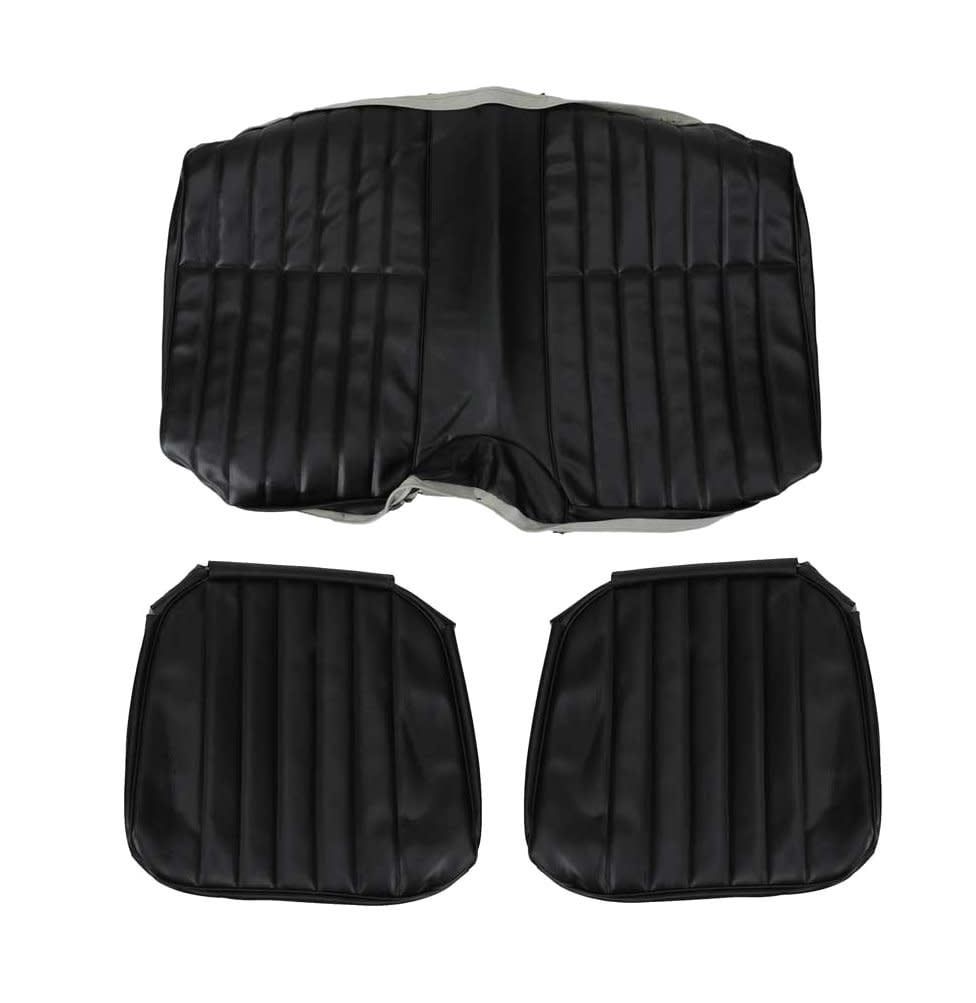 1973 Camaro Rear Seat Covers - Black