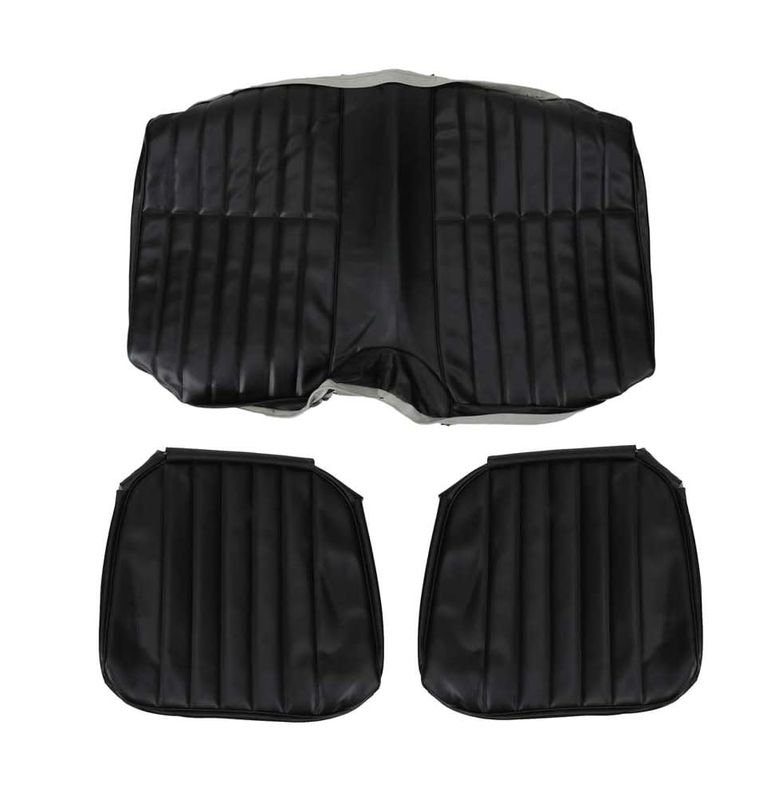 1973 Camaro Rear Seat Covers - Black