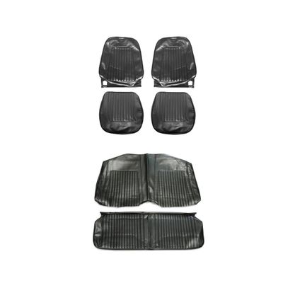 1967 Camaro Front and Rear Fold Down Seat Covers Black