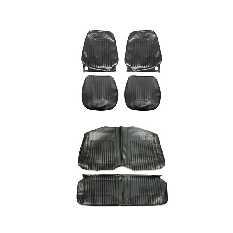 1967 Camaro Front and Rear Fold Down Seat Covers Black