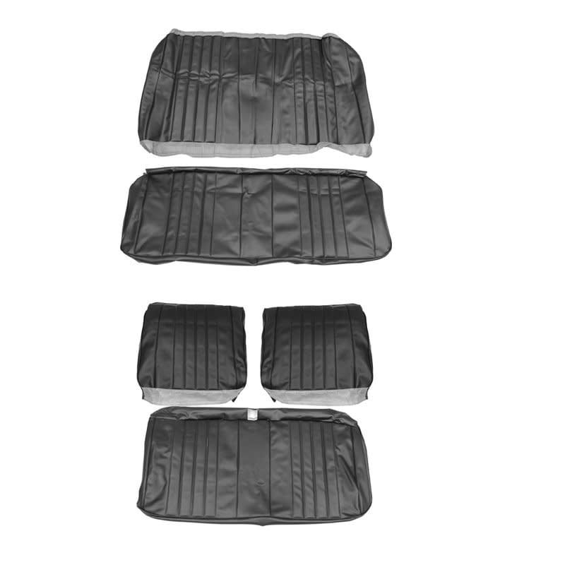 1968 Chevelle Bench Front &amp; Rear Seats Set - Black