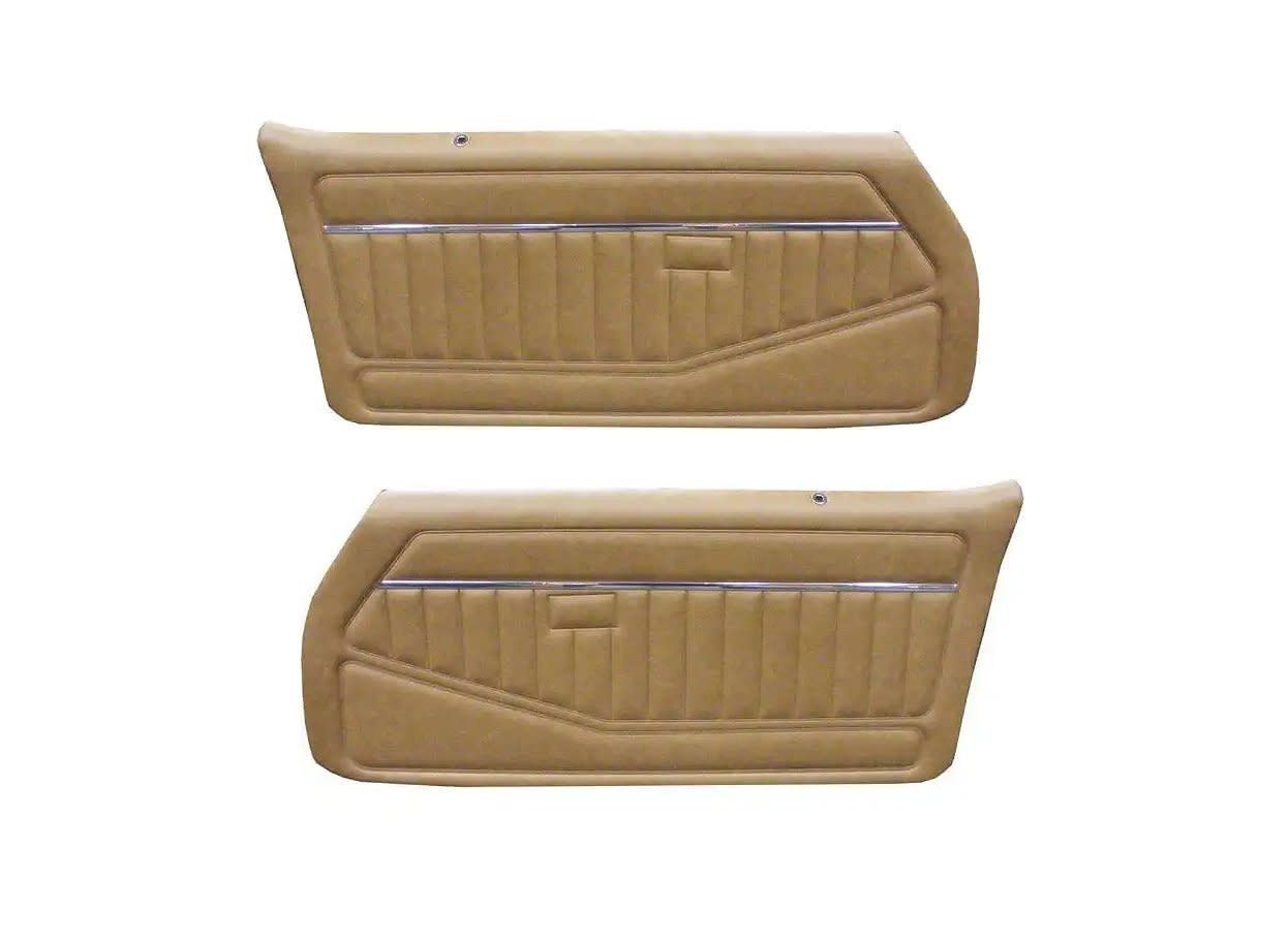 1978- 81 Camaro Firebird Standard Front Pre-Assembled Door Panels, Pair - Camel