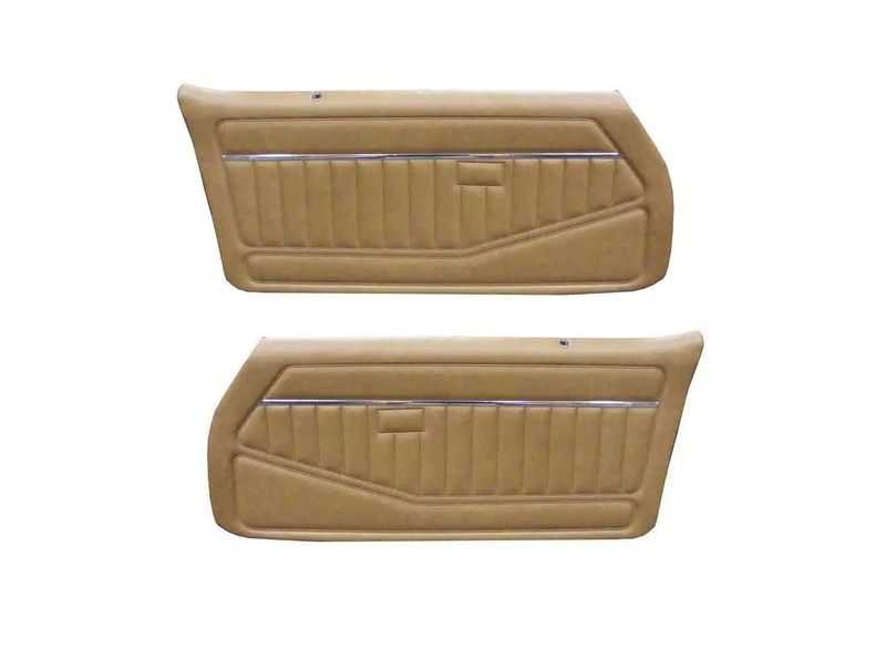 1978- 81 Camaro Firebird Standard Front Pre-Assembled Door Panels, Pair - Camel