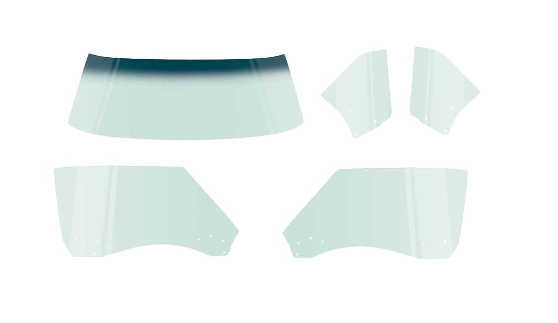 1968-69 Camaro Firebird Convertible Glass 5-Piece Kit - Tinted