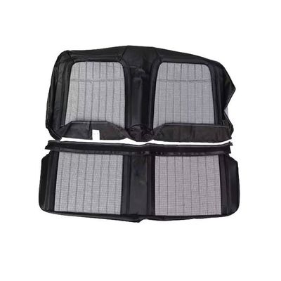 1969 Camaro Rear Coupe Houndstooth Seat Covers-  Black / Ivory
