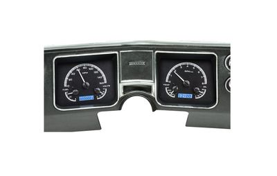 1968 Chevelle Dakota Digital VHS Series - Black Background w/White Face