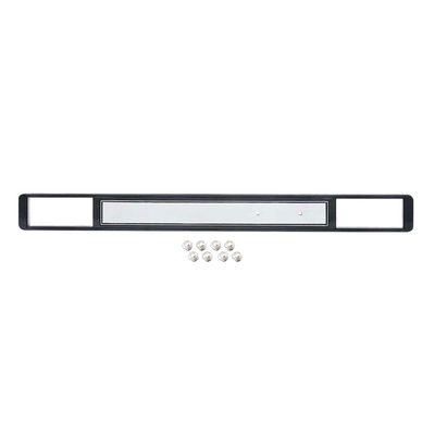 Plastic Dash Plate w/AC &amp; Hdw Black w/Aluminum Insert 1973-80 Chevy Truck C/K 10