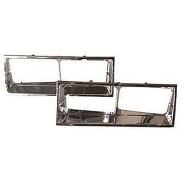 1981-86 Cutlass Supreme Headlamp Bezel RH &amp; LH Set - Chrome Pair