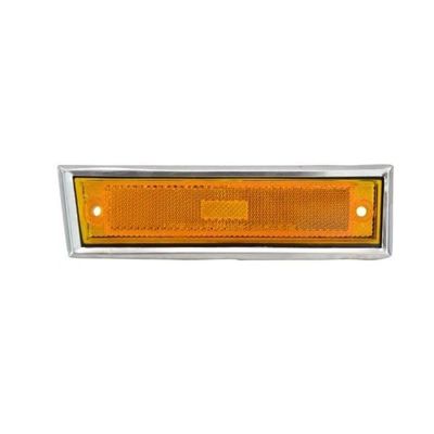 (RH) Front Side Marker Amber w/Chrome Trim 1981-91 Chevy Truck C/K 10