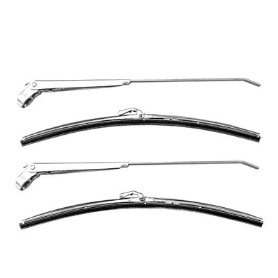 Silver Wiper Arms and Blade Kit 1973-84 Chevy Truck C/K 10