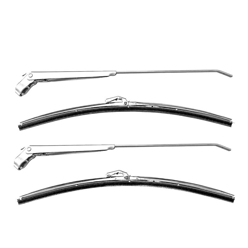 Silver Wiper Arms and Blade Kit 1973-84 Chevy Truck C/K 10