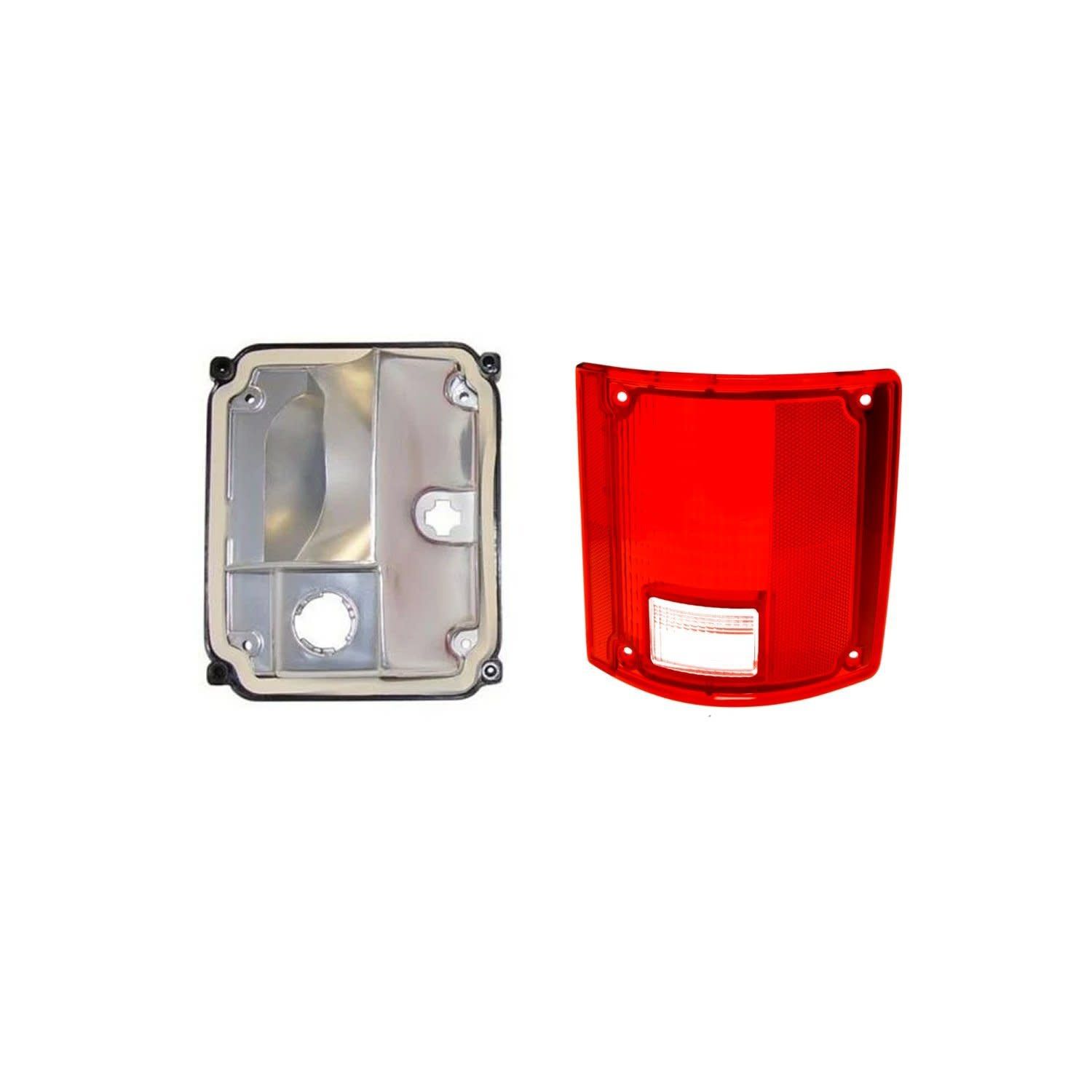 RH Tail Lamp Lens &amp; Housing w/o Trim 1973-91 Chevy Truck C/K 10