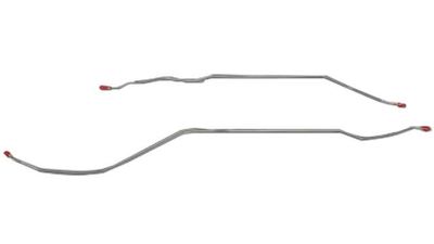1969-73 Chevrolet Nova 2-Pc Rear Axle Brake Lines - OE Steel