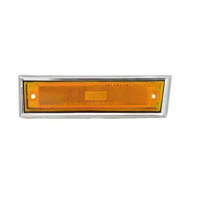 (LH) Front Side Marker Amber w/Chrome Trim 1981-91 Chevy Truck C/K 10