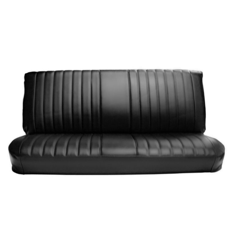 Front Vinyl Bench Seat Upholstery 1976-77 Chevy Truck C/K 10  - Black