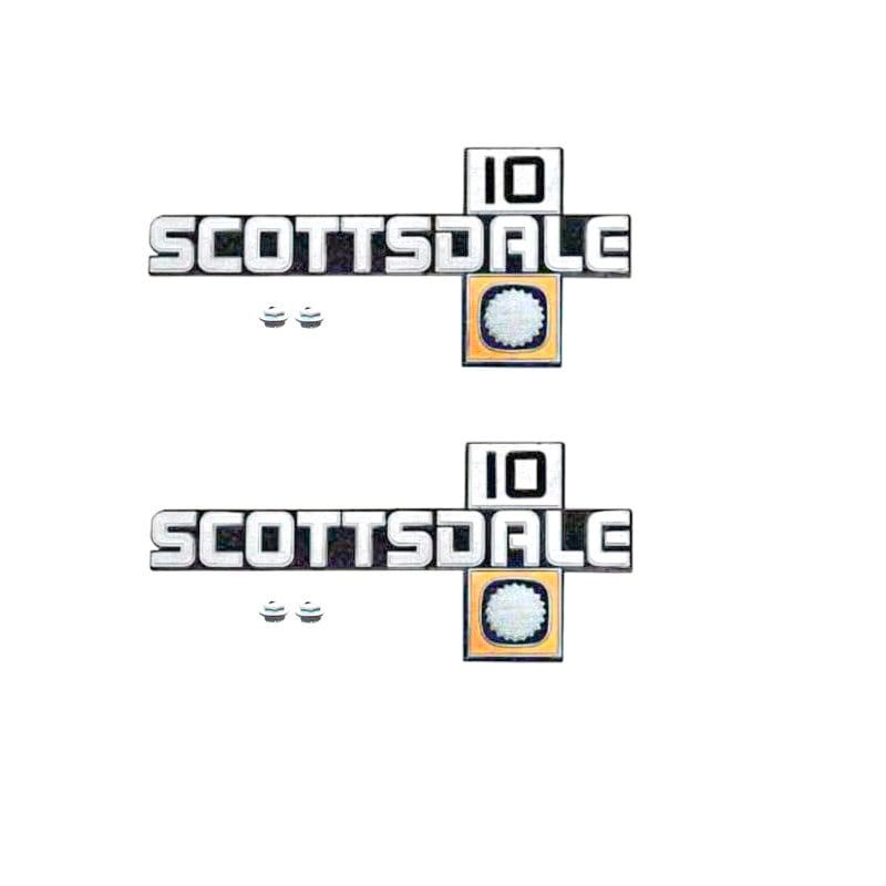 1981-87 Chevy Truck C10  &quot;Scottsdale 10&quot; Fender Emblems Pair