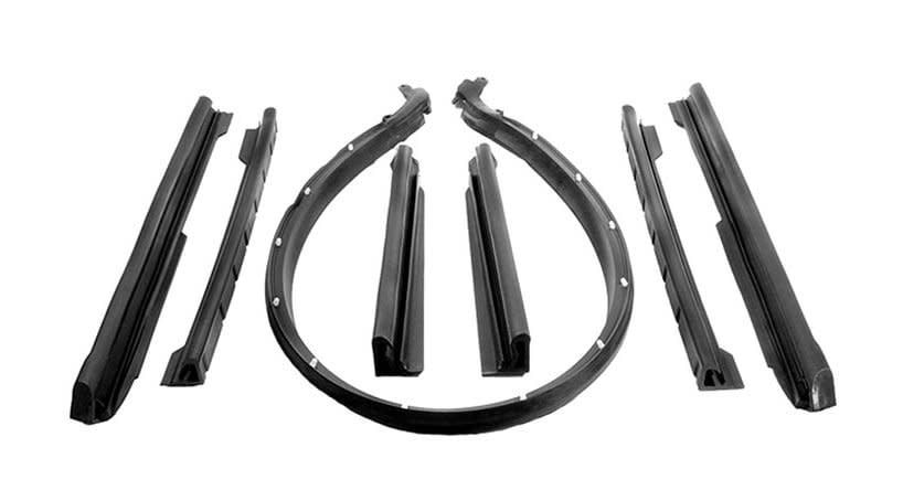 1968-72 Chevelle Convertible Top Frame 7-Piece Weatherstrip Kit