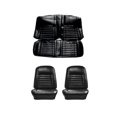 1968 Camaro Coupe Deluxe Front and Rear Seat Covers - Black