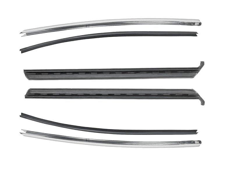 1966-67 Chevelle Quarter Glass Chrome Trim &amp; Seal