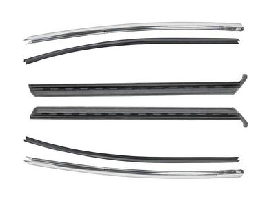 1966-67 Chevelle Quarter Glass Chrome Trim &amp; Seal