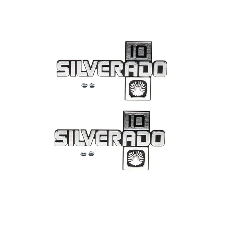 1981-88 Chevy Truck C10  &quot;Silverado 10&quot; Fender Emblems Pair