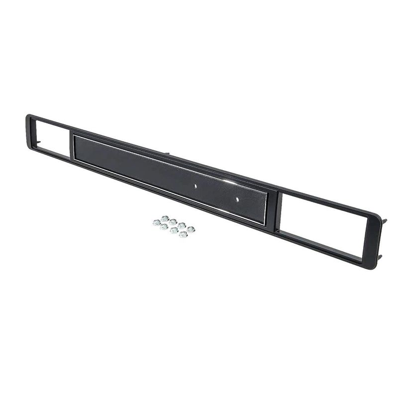 Plastic Dash Trim w/AC &amp; Hdw Black w/Chrome 1973-80 Chevy Truck C/K 10