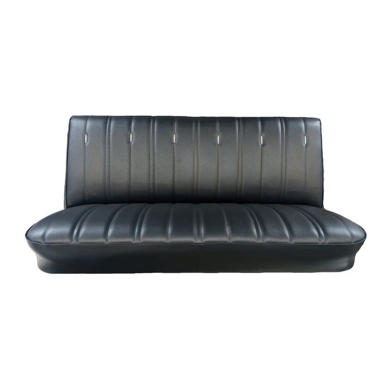 Front Vinyl Bench Seat Upholstery 1975 Chevy Truck C/K 10  - Black