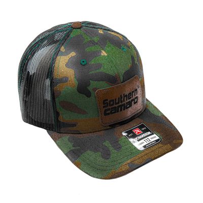 Camo Southern Camaro Hat  w/ Leather Logo Patch