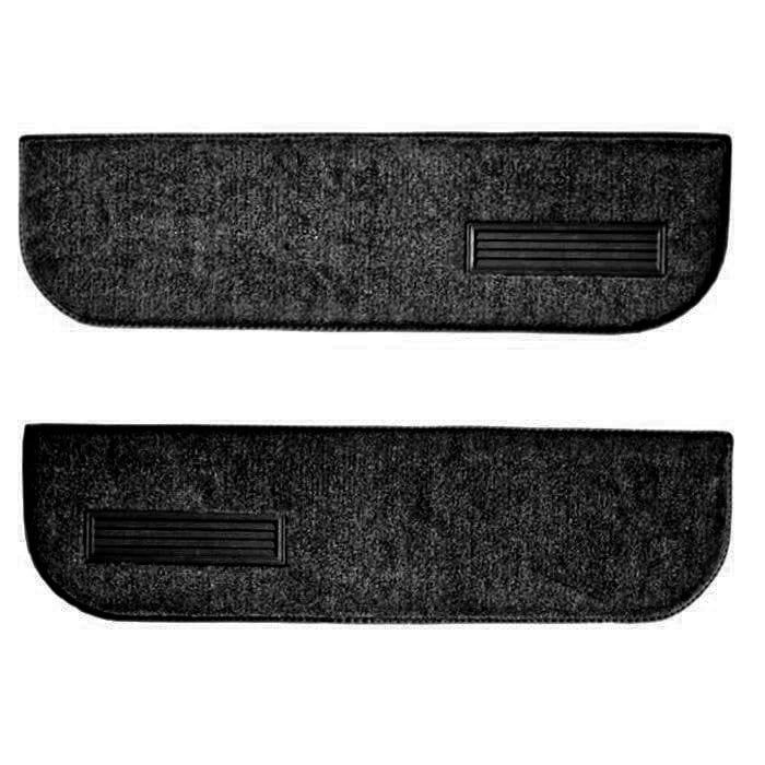 Lower Door Panel Carpet Inserts w/ Vents, 1973-87 Chevy Truck C10, (BLACK)