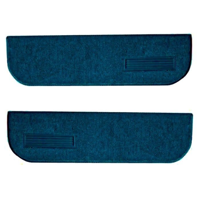 Lower Door Panel Carpet Inserts w/ Vents, 1973-87 Chevy Truck C10, (Dark Blue)