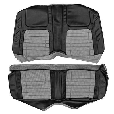 1968 Camaro Coupe Rear Seat Houndstooth Upholstery - Black
