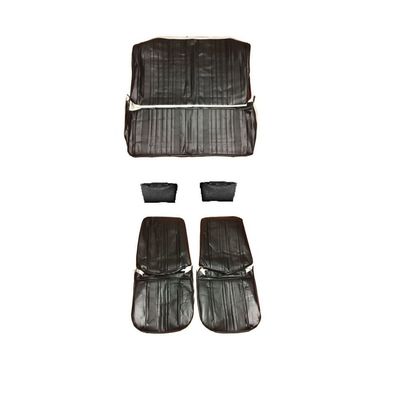 1970 Chevelle Coupe Front Bucket &amp; Rear Seat Covers - Black