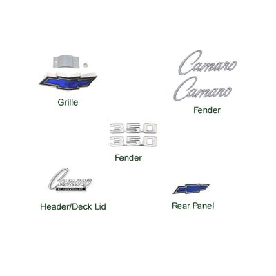 1969 Camaro Standard  350 Emblem Kit