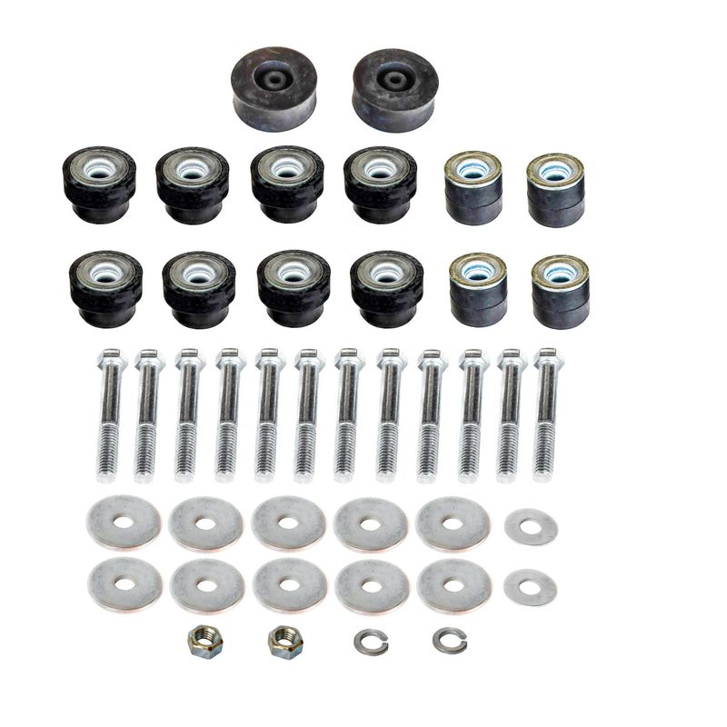 1968-72 Chevelle Convertible Body Bushing &amp; Radiator Bushings with Hardware